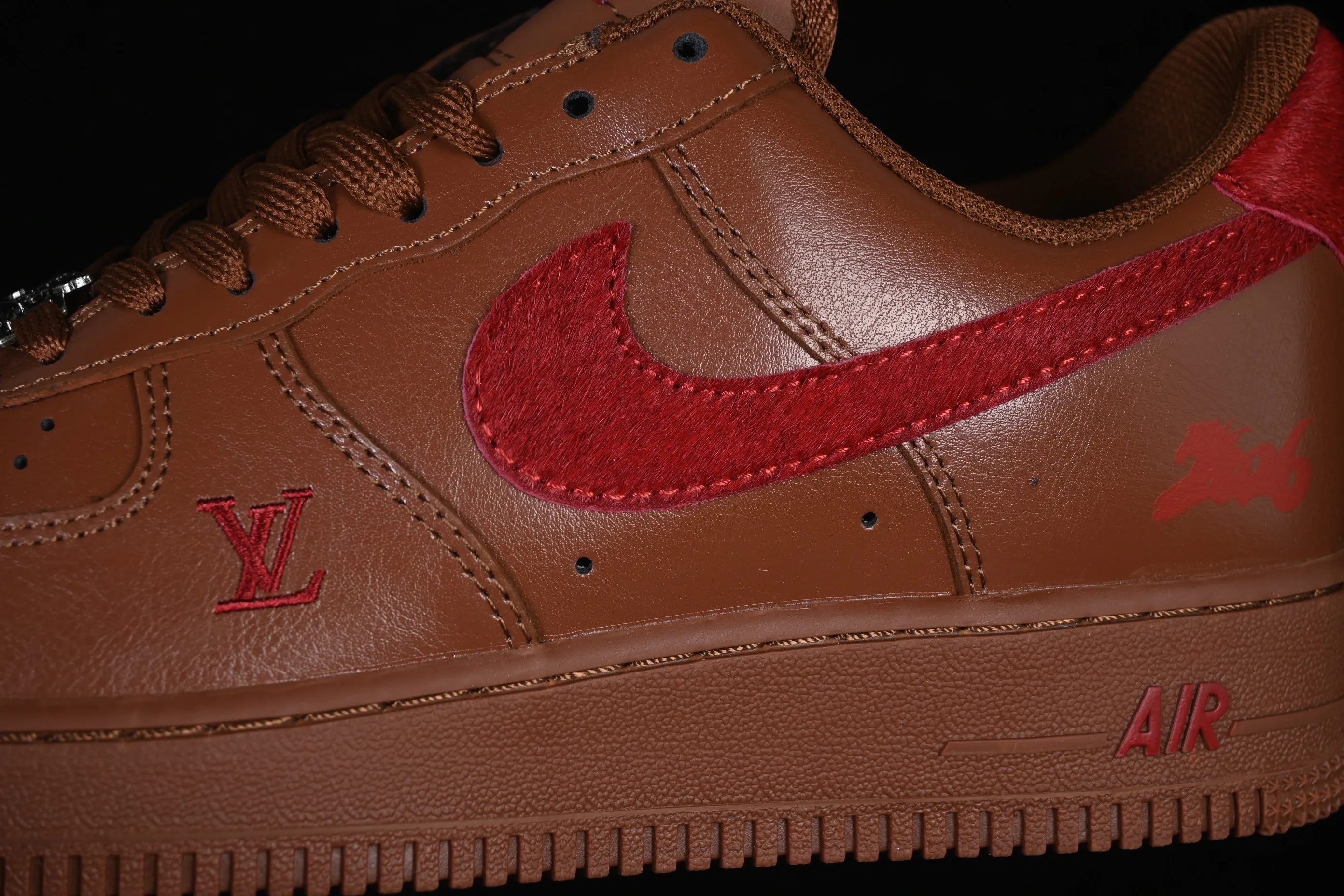 All categories Nk Air Force 1 Air Force series Nk Air Force 1 Low Air Force low-top Nike Air Force 1'07 Low Year of the Horse joint name Chestnut red sandalwood Air Force 1 low-top casual sneakers XY9025-002